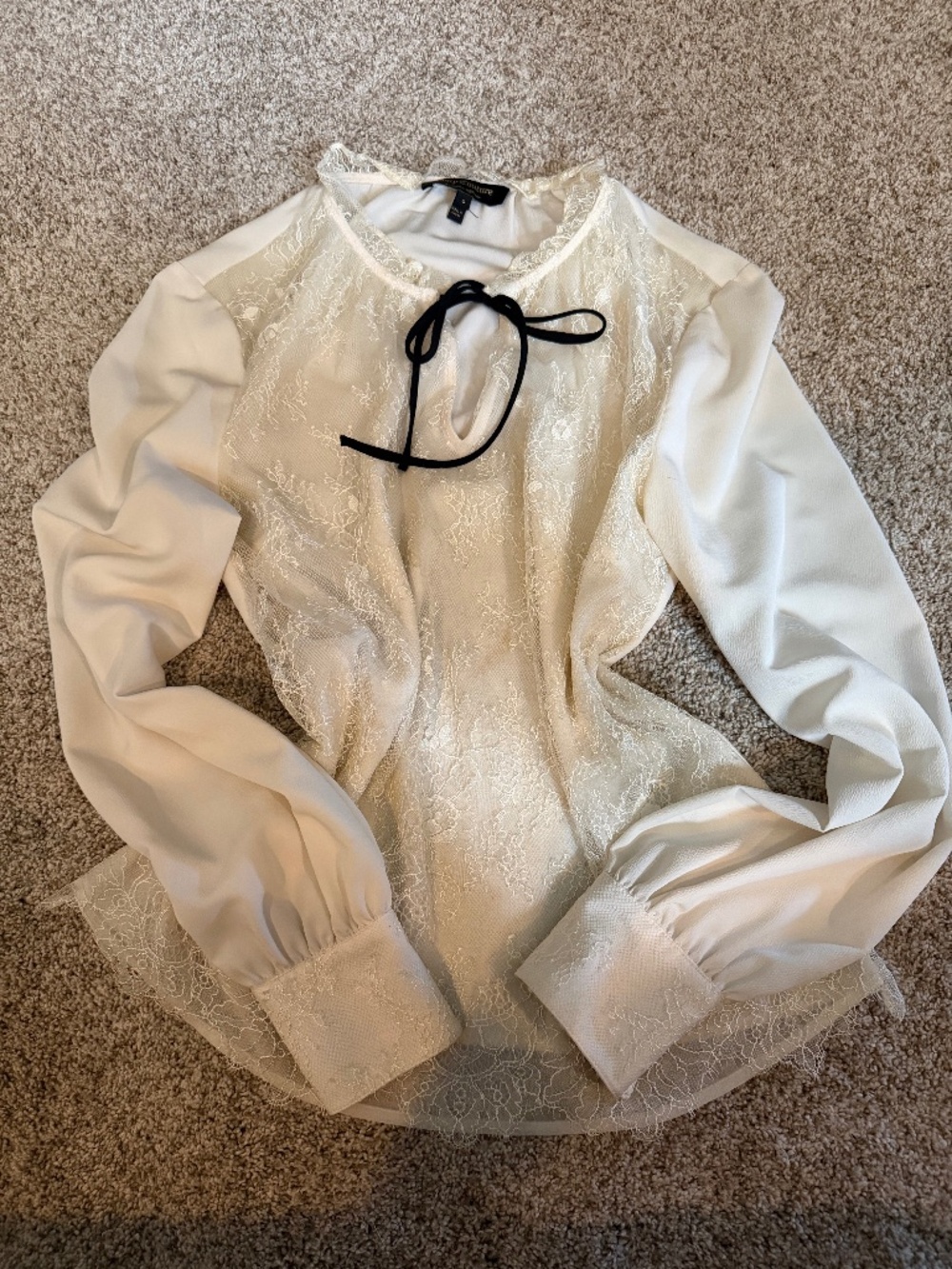 Coquette y2k Vintage Juicy Couture Tie Neck Lace Blouse